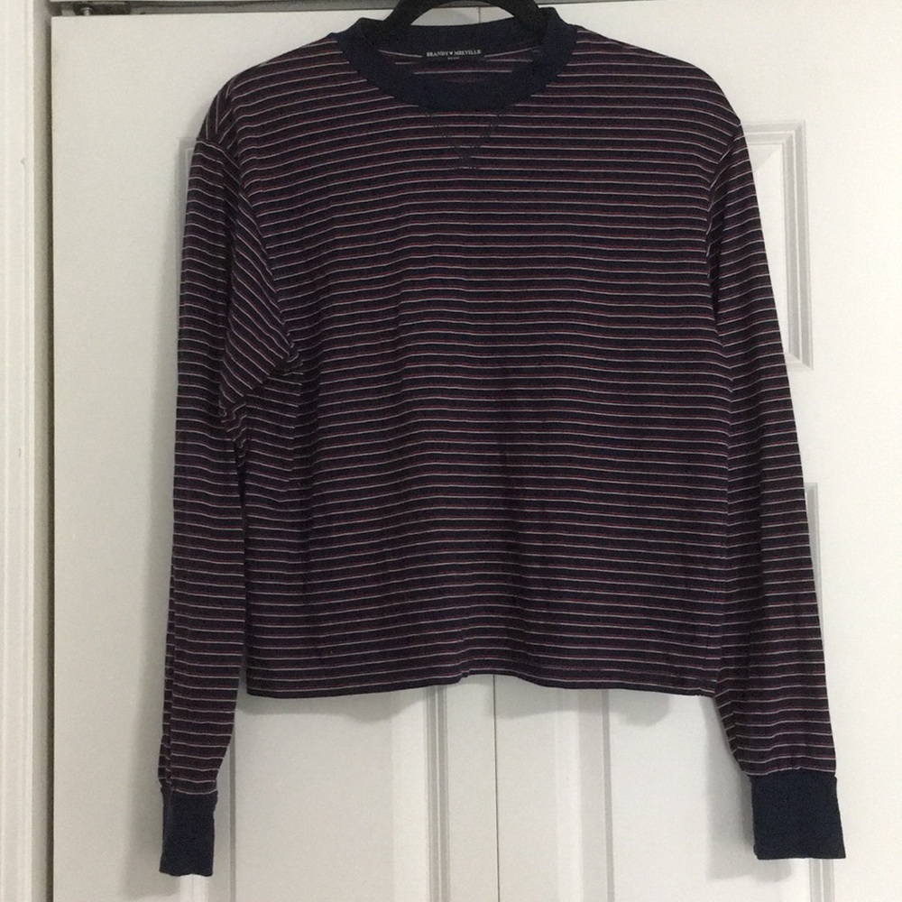 Brandy Melville Striped Jersey Crop
